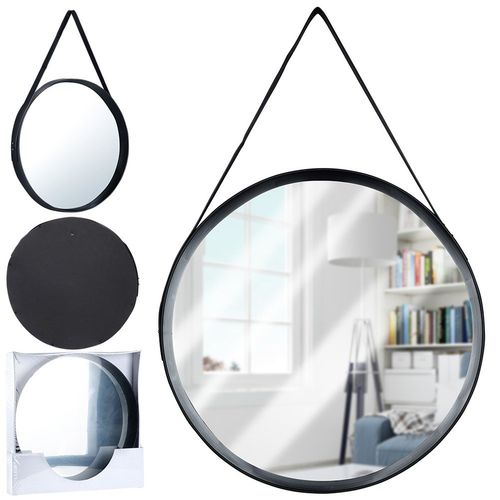 Lustro ścienne czarne okrągłe 52 cm na Arena.pl