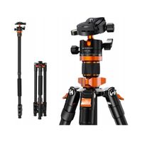 Statyw K&F (171cm) z głowicą kulową (BH-28L), funkcją monopodu, aluminiowy