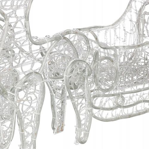 RENIFERY Z SANIAMI ŚWIECĄCE DUŻE 150cm OZDOBA Z GŁOWĄ SANIAMI DEKORACJA XXL na Arena.pl