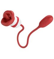 Stymulator 2 w 1 z języczkiem i pociskiem rozkoszy