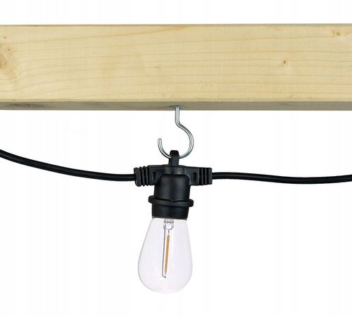 Girlanda ogrodowa Zewnętrzna Łańcuch Świetlny 10m + 10x żarówka LED E27 na Arena.pl