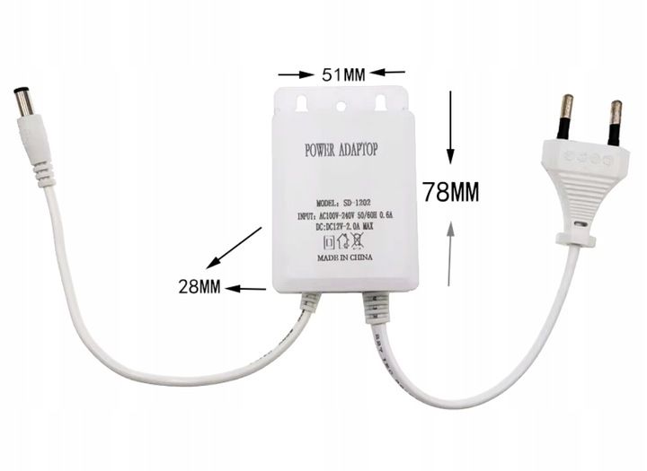 Zasilacz Kamery IP 12V 2A 2000mA zdjęcie 6