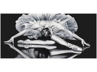 OBRAZ BALLERINA LUSTRZE CZARNO BIAŁY