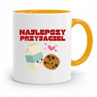 Kubek Żółty Dla Przyjaciela Najlepszy Przyjaciel Z Nadrukiem Ze Zdjęciem