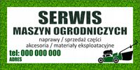 BANER REKLAMOWY OCZKOWANY 200x100 cm RÓŻNE WZORY SERWIS MASZYN OGRODNICZYCH