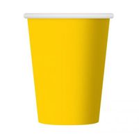 kubeczki papierowe żółte słoneczne 270ml/6 szt.