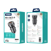 jellico ładowarka samochodowa f4 pd 20w 1xusb-c + 1xusb qc3.0 + kabel