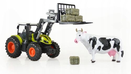 TRAKTOR ZDALNIE STEROWANY Z PRZYCZEPĄ 4W1 AKCESORIA ZESTAWS na Arena.pl