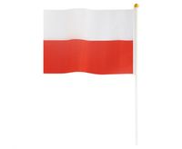 flaga polska  30x45 z patykiem-60cm