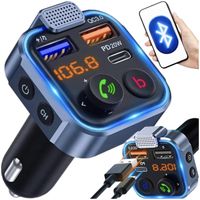 TRANSMITER BLUETOOTH AUDIO FM MP3 BT SZYBKA ŁADOWARKA 3X USB QC 3.0 RGB LED