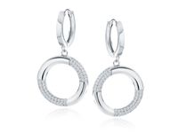 KOLCZYKI CELEBRYTKI SREBRNE RING CIRCLE CYRKONIE