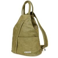 BELTIMORE plecak damski skórzany trójkątny elegancki V478 oliwkowy