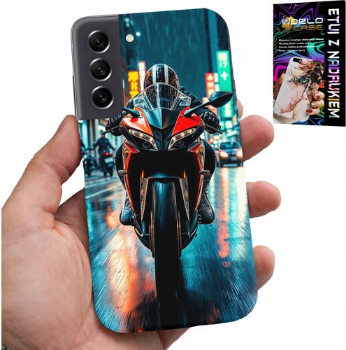ETUI DO SAMSUNG GALAXY S21 - MOTOR, MOTOCYKLE JEDNOŚLAD WZORY + SZKŁO na Arena.pl