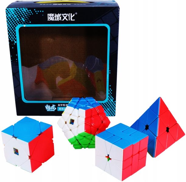 DUŻY ZESTAW KOSTKI RUBIKA Pyraminx + Megaminx + Skewb + Square1 zdjęcie 1
