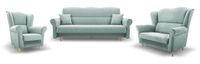 Zestaw LOFT 3+2+1 Kanapa, sofa i fotel Avra 11 miętowy PRODUCENT PL