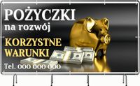 BANER REKLAMOWY 200x100cm projekt w cenie różne wzory POŻYCZKI NA ROZWÓJ