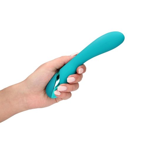 Smooth Silicone G-Spot Vibrator - Teal Blue na Arena.pl