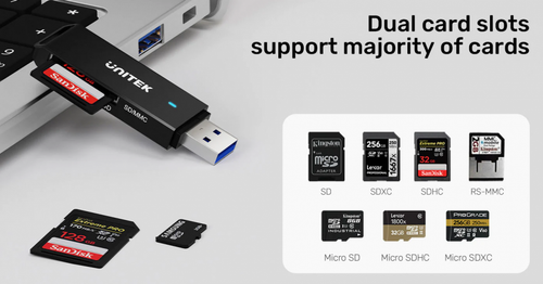 Unitek Czytnik kart SD i microSD USB-A na Arena.pl