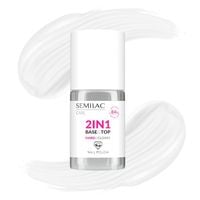 SEMILAC Baza / Top 2w1 do lakierów klasycznych nabłyszczająca i wzmacniająca 7ml