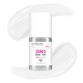 SEMILAC Baza / Top 2w1 do lakierów klasycznych nabłyszczająca i wzmacniająca 7ml