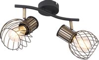 Lampa sufitowa Argusto 54013-2 industrial spoty czarne złote