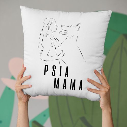 Psia mama - poduszka z nadrukiem na Arena.pl