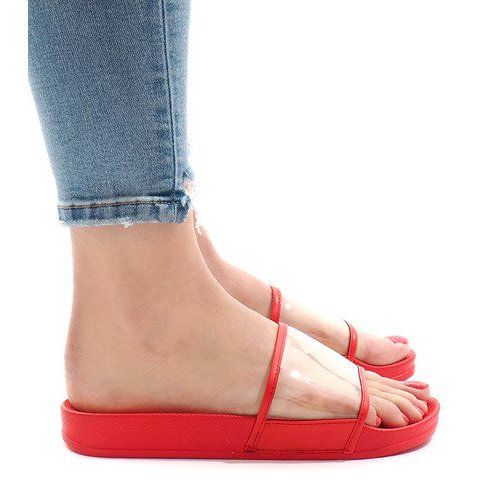 Czerwone klapki transparentne 815 r.38 na Arena.pl