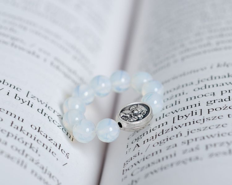 Różaniec na palec z opalitu RT-18 zdjęcie 3