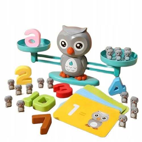 WAGA SZALKOWA BALANSOWA NAUKA LICZENIA RÓWNOWAŻNIA CYFRY ODWAŻNIKI SOWA EDU na Arena.pl