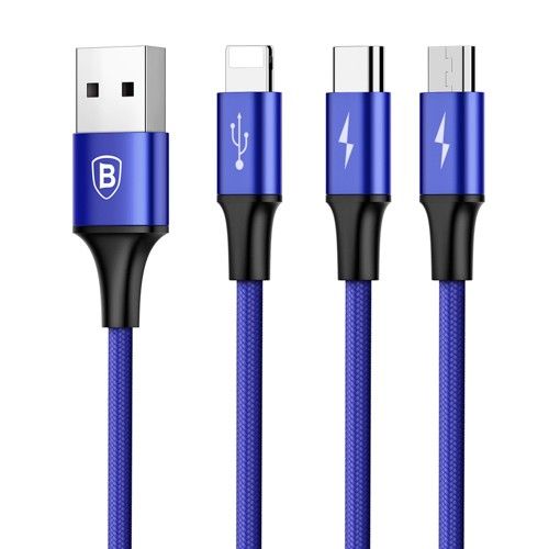 Baseus Rapid Kabel USB 3w1 Micro Usb + USB C + Lighting na Arena.pl