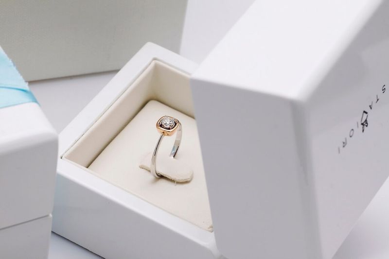 Emaga Złoty pierścionek PXD1542D - Diament zdjęcie 5