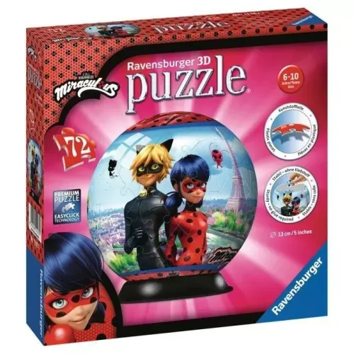 Puzzle 3D 72 elementy. Miraculous na Arena.pl