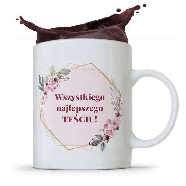 Kubek Prezent Dla Teścia Wszystkiego Najlepszego Z Nadrukiem Ze Zdjęciem zdjęcie 1