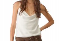 Strappy satin top Stradivarius M