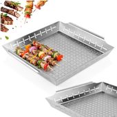 Koszyk na Grilla do Grillowania Mięsa Warzyw Stalowy Perforowany 39,5 cm