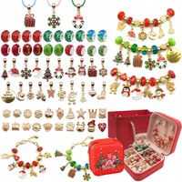 ZESTAW KORALIKÓW DO ROBIENIA BRANSOLETEK KORALIKI ŚWIĄTECZNE EDYCJA XMAS