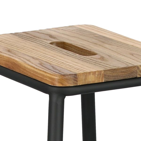 Stołek barowy Seattle Black skandynawski zdjęcie 5