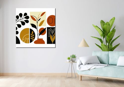 Obraz 100x100cm Kolaż Botaniczny na Arena.pl