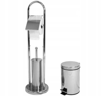 Zestaw łazienkowy szczotka do WC stojak na papier toaletowy BB-3921