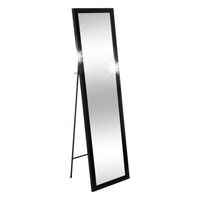 Lustro stojące podłogowe czarne 35x125 cm dekoracyjne duże ozdobne stylowe