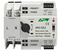 Automatyczny Przełącznik Zasilania 125A 2P Fotowoltaika Sieć Agregat 1 Faza