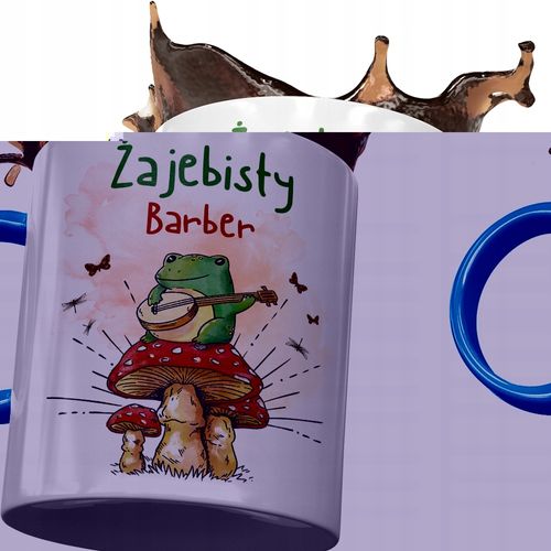 Kubek Błękitny Dla Barbera Żajebisty Barber Z Nadrukiem Ze Zdjęciem na Arena.pl