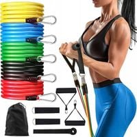 Gumy do Ćwiczeń Zestaw 5 Gum Oporowych Oporowe Fitness Treningowe Uchwyty