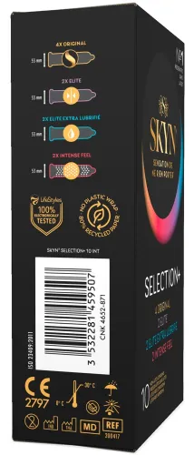 skyn selection+ 10 szt. prezerwatywy lateksowe bez lateksu mix rodzajow na Arena.pl