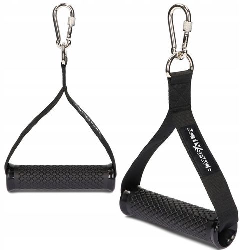 UCHWYT DO WYCIĄGU ATLASU GÓRNEGO DOLNEGO Z KARABIŃCZYKIEM ZESTAW 2SZT PRO na Arena.pl