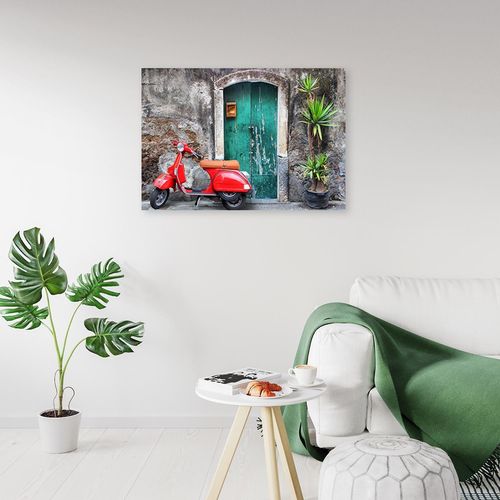 Deco Panel, Czerwony skuter 60x40 na Arena.pl
