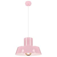 POLLY 1 Lampa wisząca - Industrialna, metalowa, różowa 1xE27