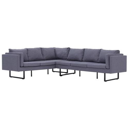 Sofa Narożna, Jasnoszara, Materiałowa na Arena.pl