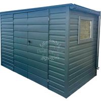 Schowek Domek Ogrodowy 3,5x2m Brama Dwuskrzydłowa Antracyt Rynny ID615