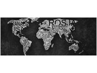 100X40CM WORLD MAP OBRAZ DREWNO